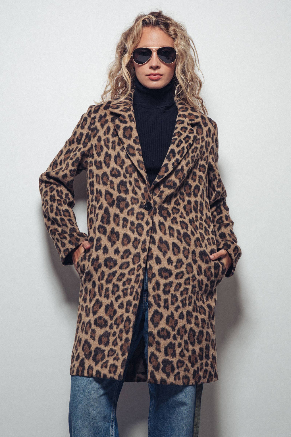 Leopard  Oversized Statement Coat