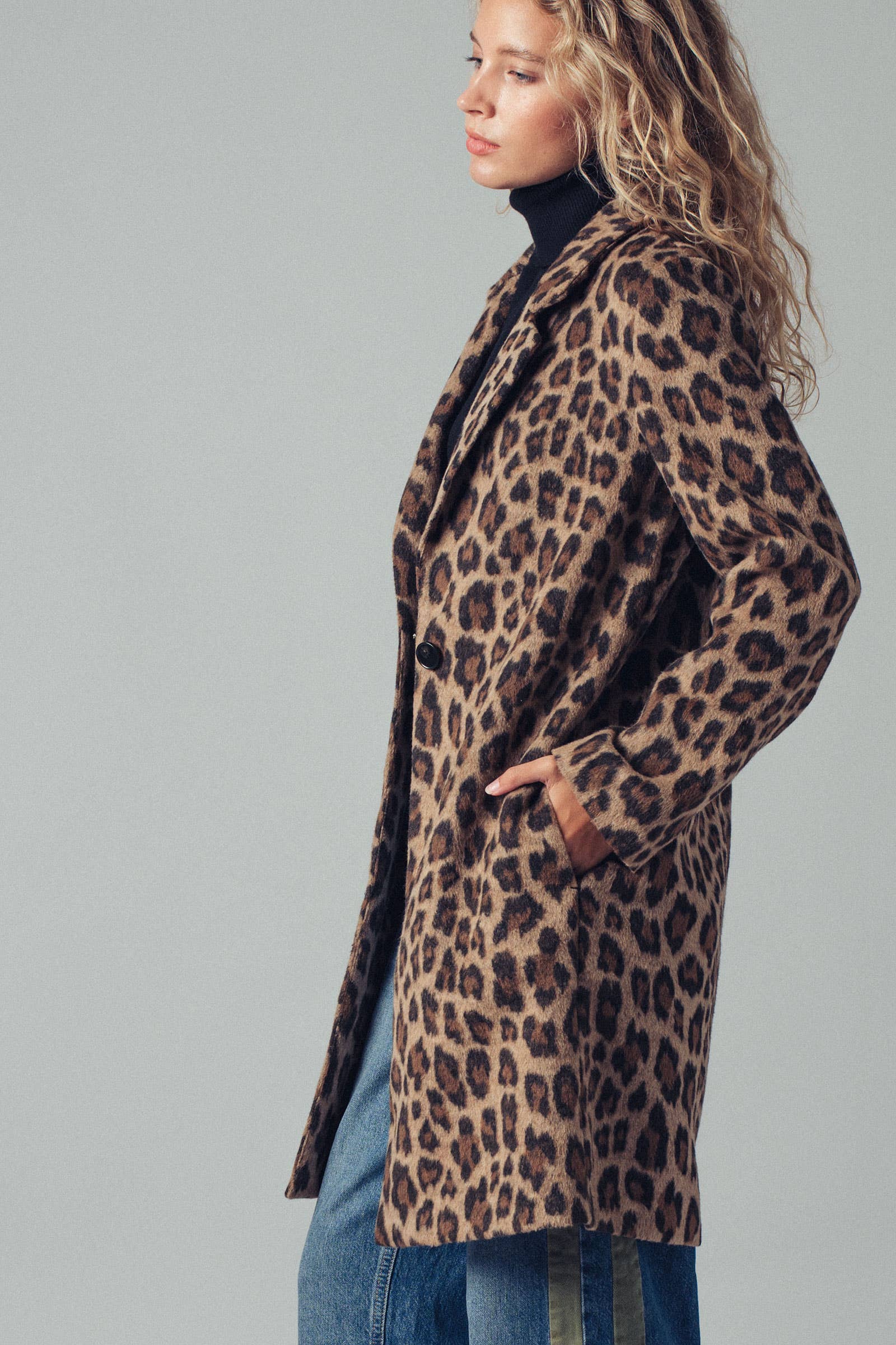 Leopard  Oversized Statement Coat