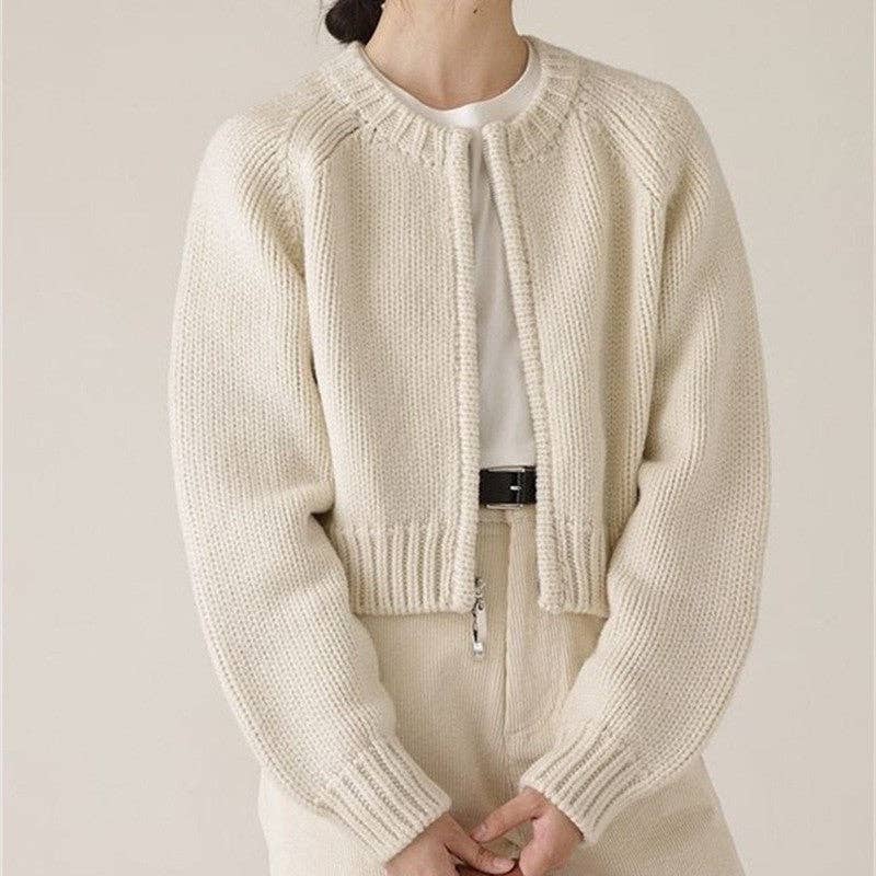 Crewneck Zipper Sweater