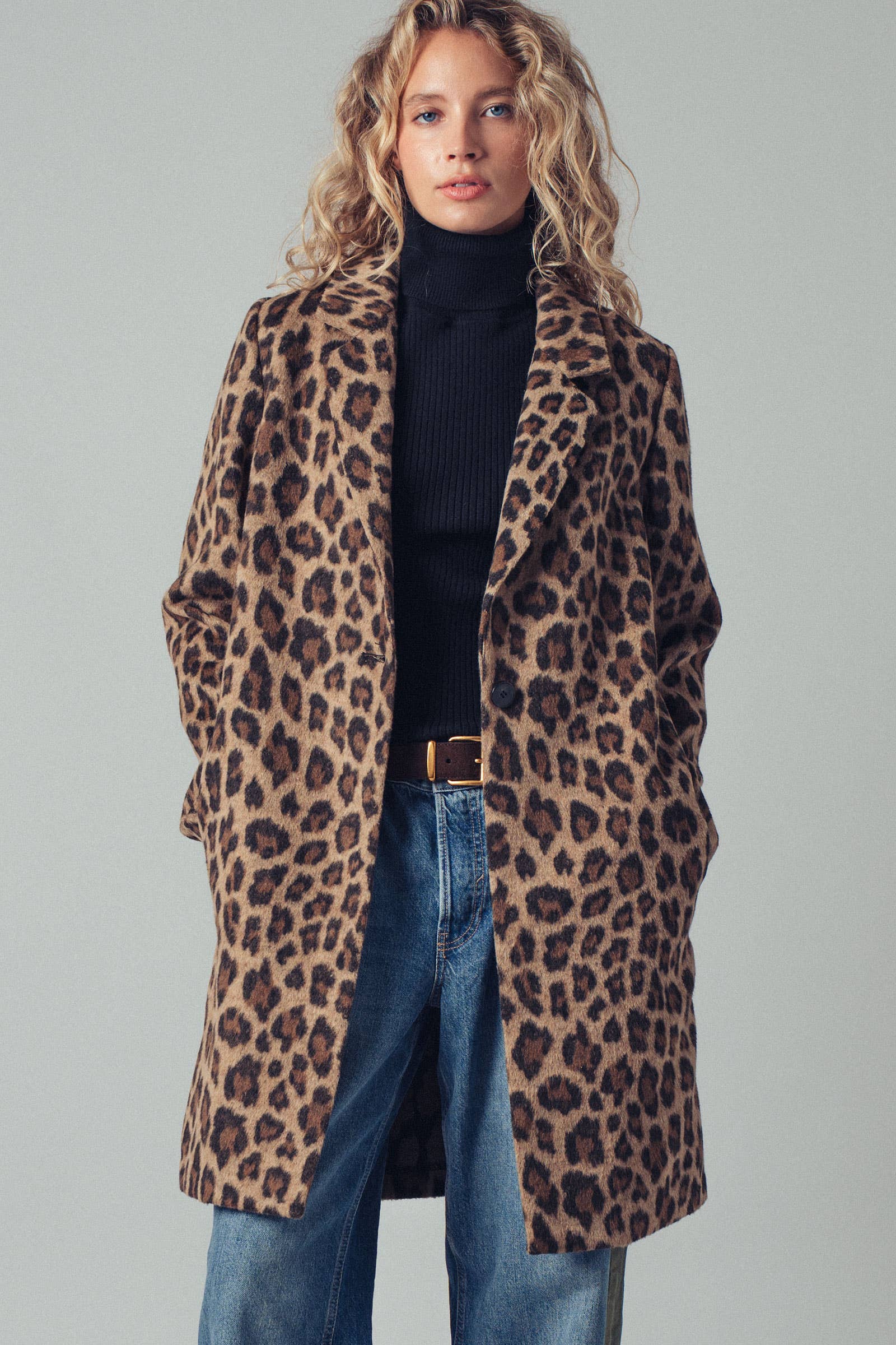 Leopard  Oversized Statement Coat