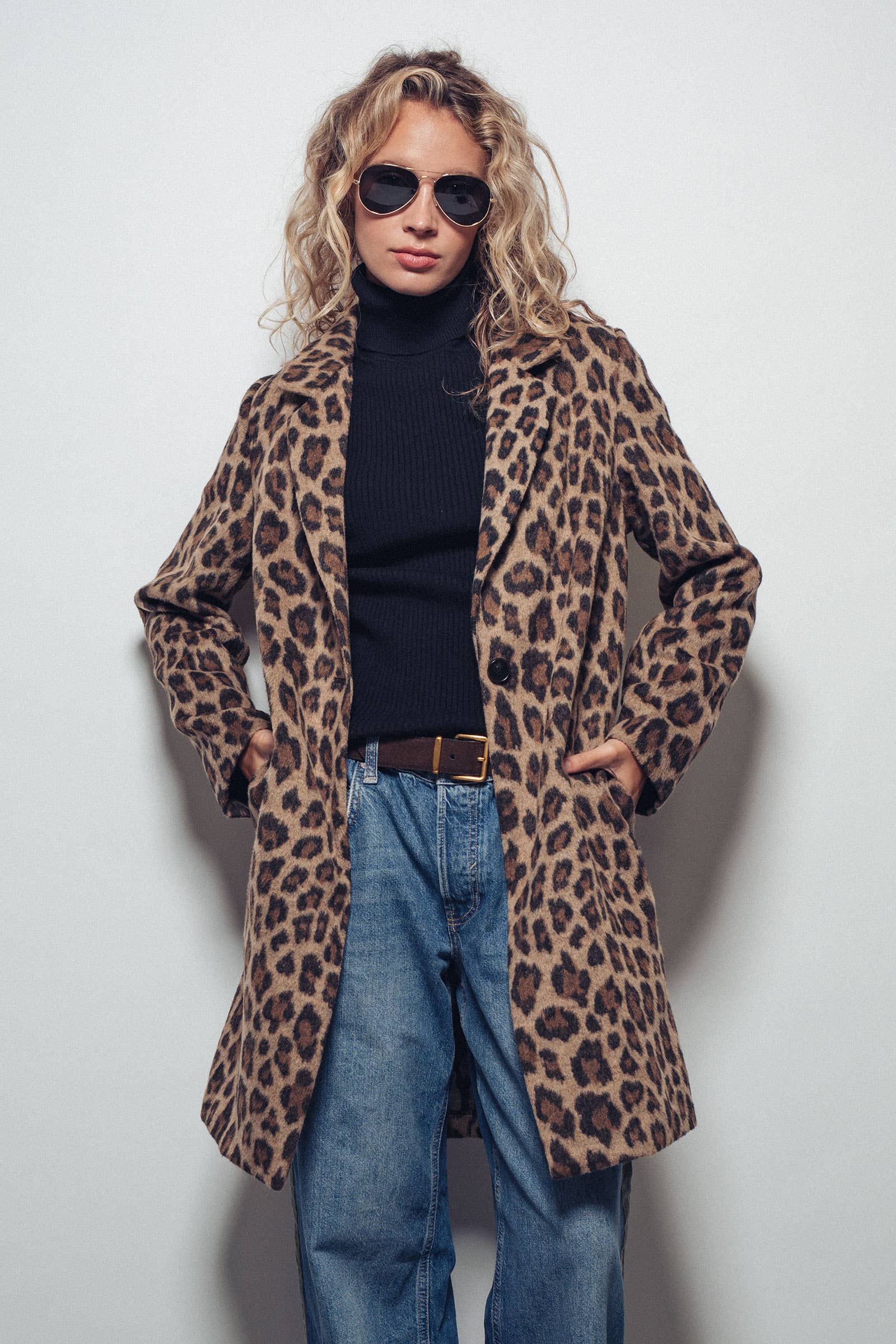 Leopard  Oversized Statement Coat