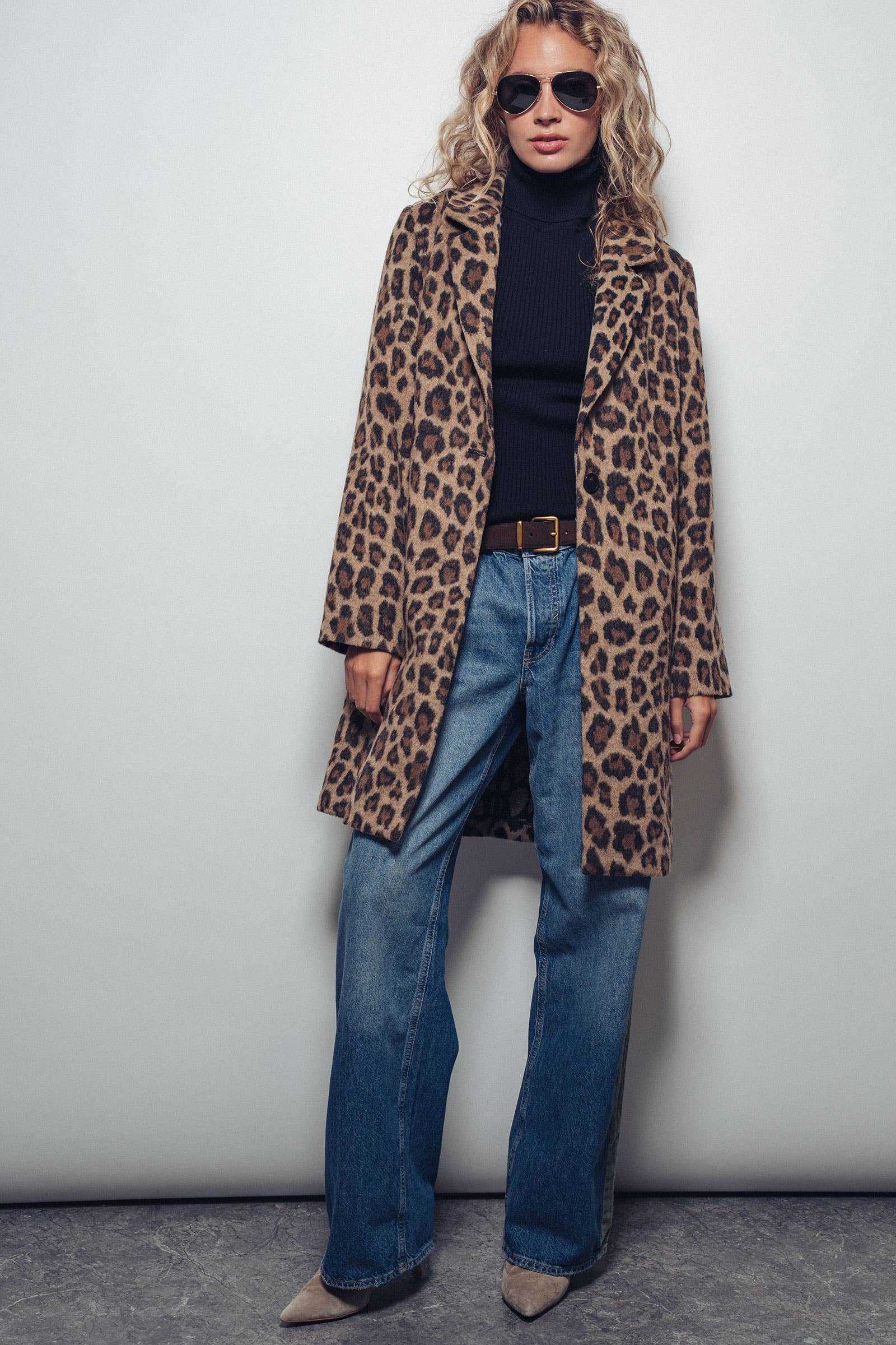 Leopard  Oversized Statement Coat