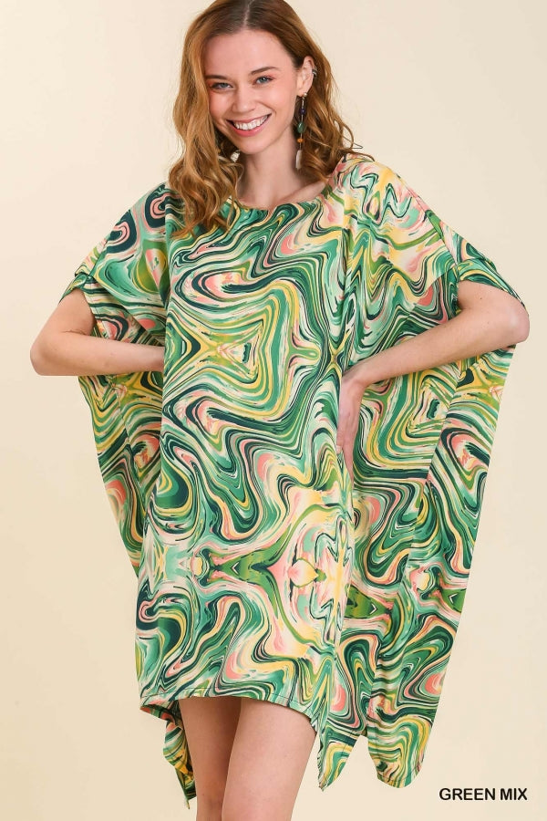 Green Mix Kaftan