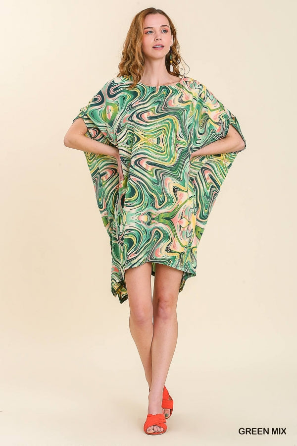 Green Mix Kaftan