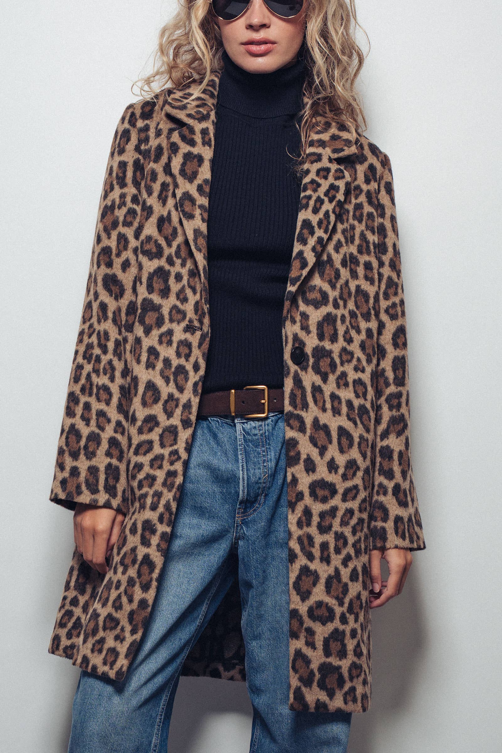 Leopard  Oversized Statement Coat