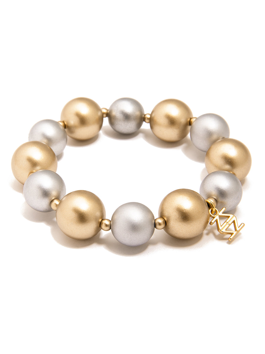 Matte silver & Gold Bracelet