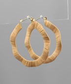 Raffia Wavy Hoops