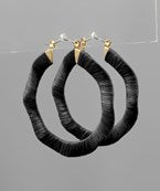 Raffia Wavy Hoops