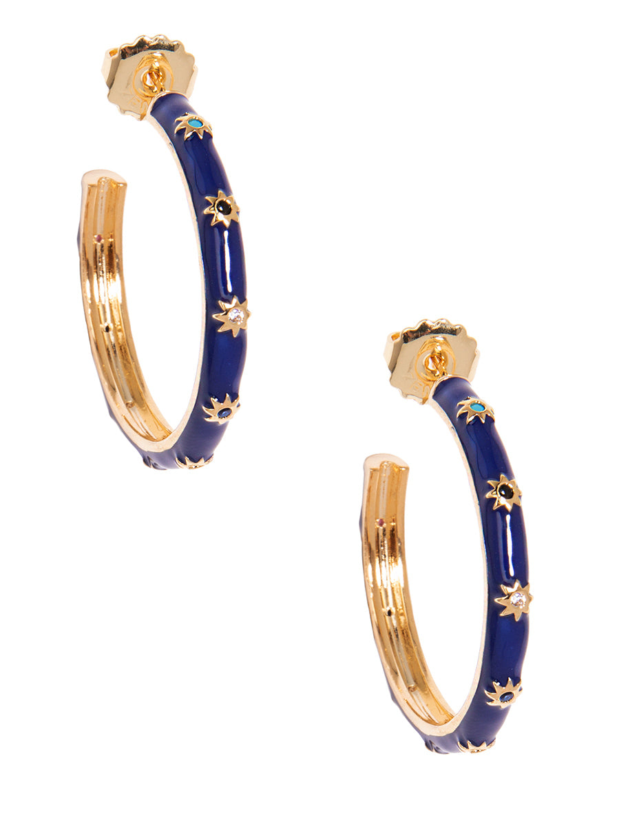 Enamel Hoop w/ Crystals