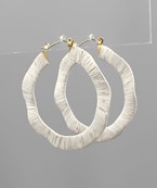 Raffia Wavy Hoops