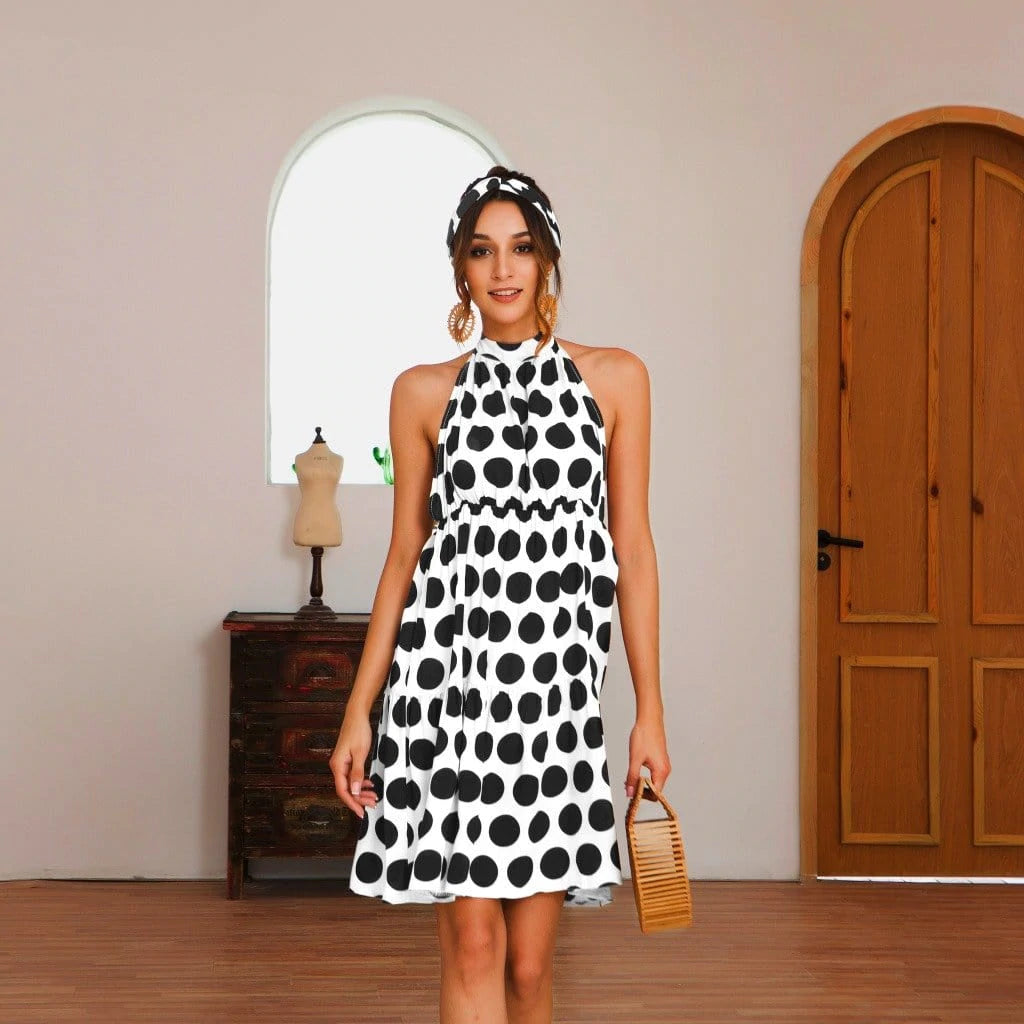Polka Dot Halter Dress