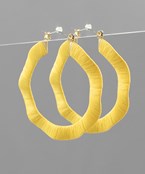 Raffia Wavy Hoops