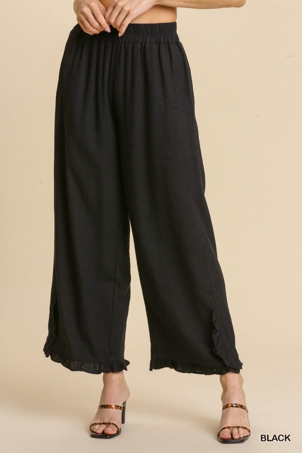 Ruffle Hem Pants