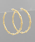 Gold Bamboo Hoops