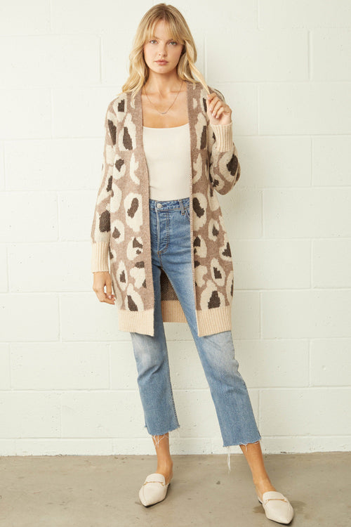 Animal Print Cardigan